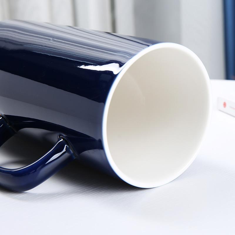 Large Capacity 1200ml Ceramic Coffee Mug with Handle Extra Big Jumbo Tea Water Cup for Office and Home Drinking Glass Beer Mug