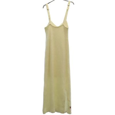 Unused Lily Brown Embroidery No Sleeve One Piece F White Women Used