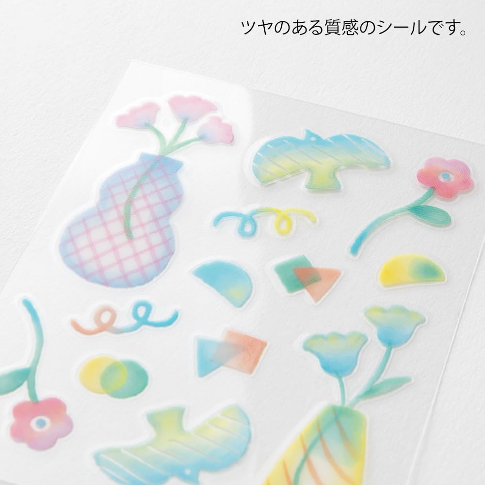 Midori Glossy Vase Pattern Transfer Stickers 82702006