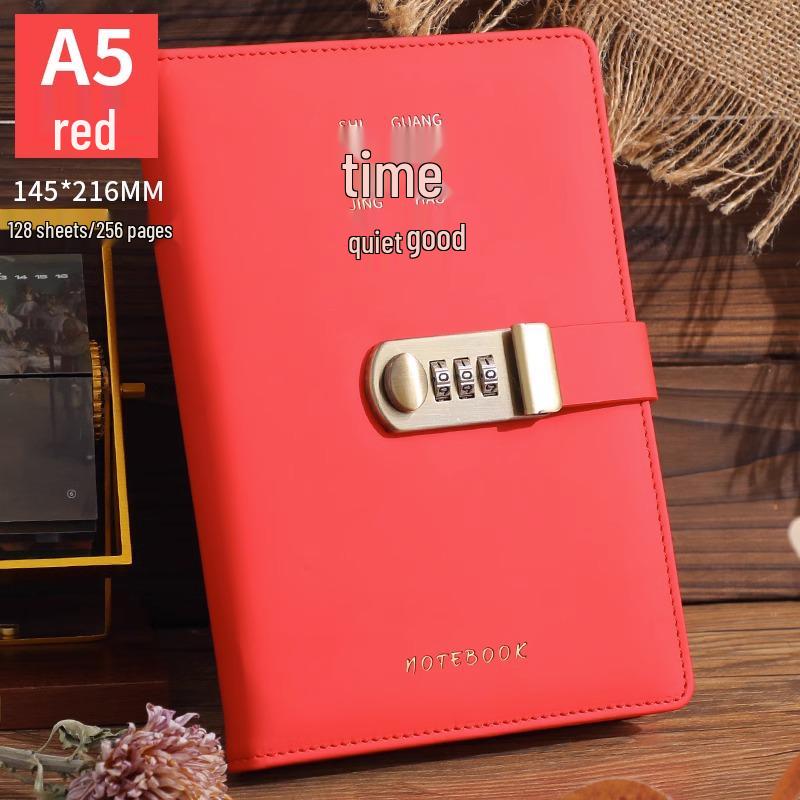 Minimalist Lock Diary & Notebook with Invisible Combination Closure for Students & Professionals