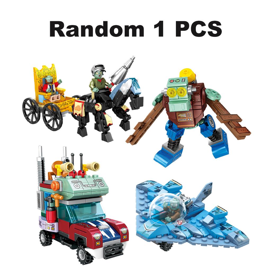 Non-Toxic Plants Vs Zombies 3 Building Blocks Toy Zombie Game Character Blocks Assembly Model Kids Toys Interactive Games Halloween Gifts