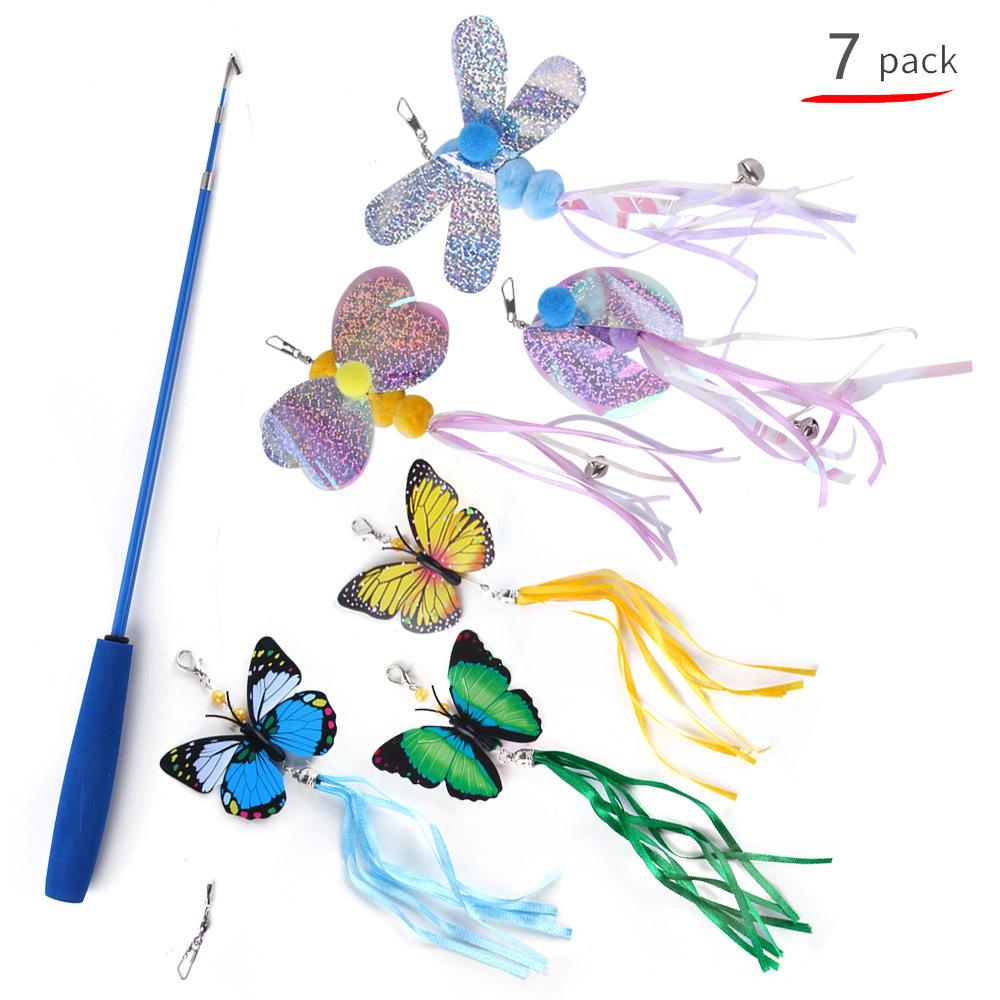 Pet Cat Toy Set 21 Pieces Cat Channel Teaser Cat Stick Plush Mouse Combination Toy