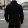 Men's Half Zip Sweatshirt with Turn-Down Collar, Casual Double-Sided Pullover