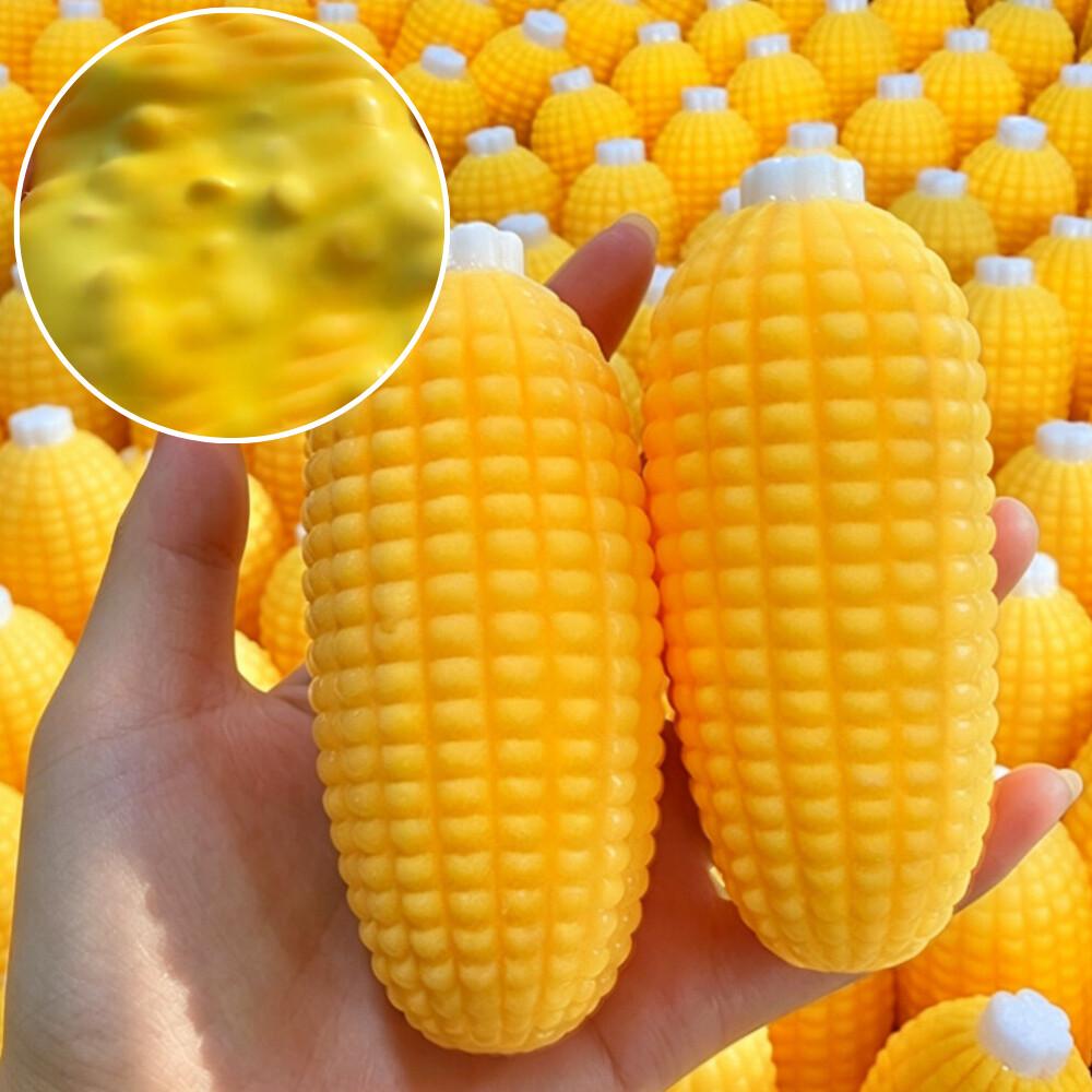 Crunchy Squishy Corn Stress Ball - Squeeze Toy For Anxiety Relief, Fidget Sensory Toy For Adults Soft Feel Asmr Sensory Adults