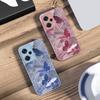 Lucky Butterfly White For Xiaomi 14 Ultra 13 Lite Redmi Note 13 11 Pro 12 Plus Poco X6 3 Pro F4 6 GT Tempered Glass Phone Case