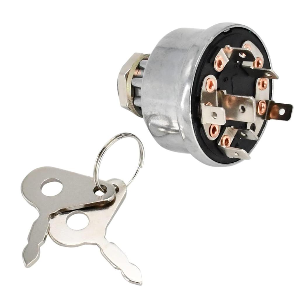 Ignition Switch,Ignition Starter Switch with 2 Keys E7NN11N501AB with Ford Tractor Loader 2000 2300 2310 2600 2610 3000 3055 3100-3150 3230 3300 3430