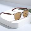 Retro Sunglasses For Men Fashion square Glasses Vintage Sun Glasses Women Luxury Wood Anti-Blu-Ray Lens Eyewear UV400