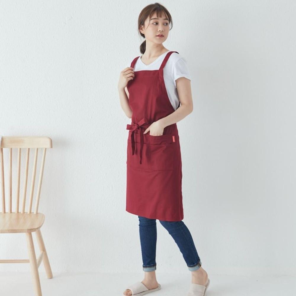 Hanging Neck Household Waterproof Apron H-type Kitchen Apron Japanese-style Apron  Waiter