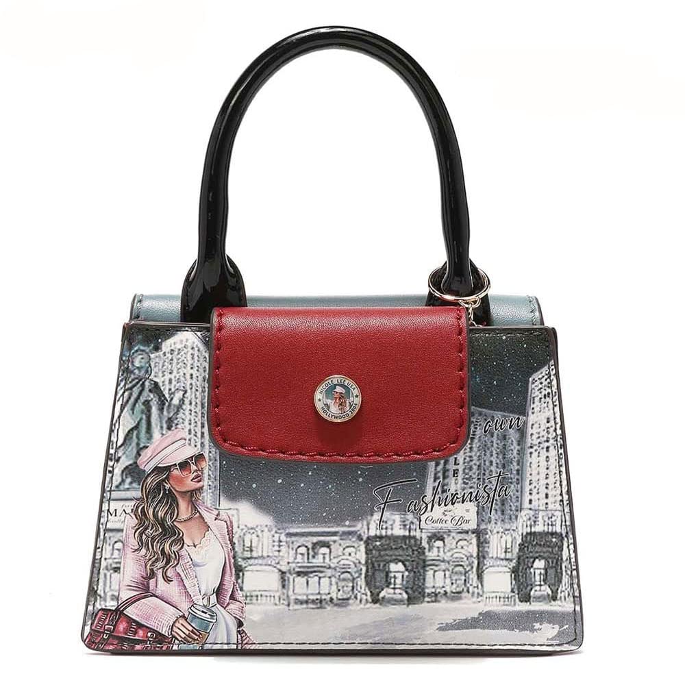 

NICOLE LEE PRT16697 Second Mini Bag Shoulder Small Vegan Leather Vegan Popular SDGs Sustainable Travel Valuables Pouch Handbag Vintage Christmas Pre