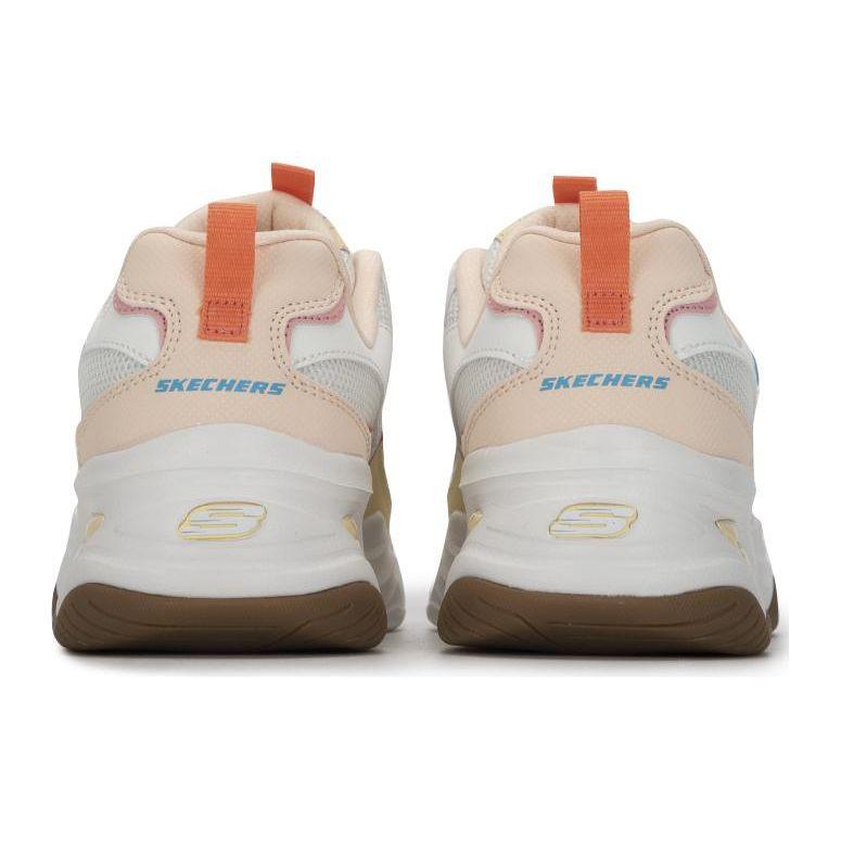 Skechers DLites 4.0 Fabric Synthetic Leather Lightning Panda Low-Top Dad Shoes Women Sneaker White Multicolor 896113-WMLT