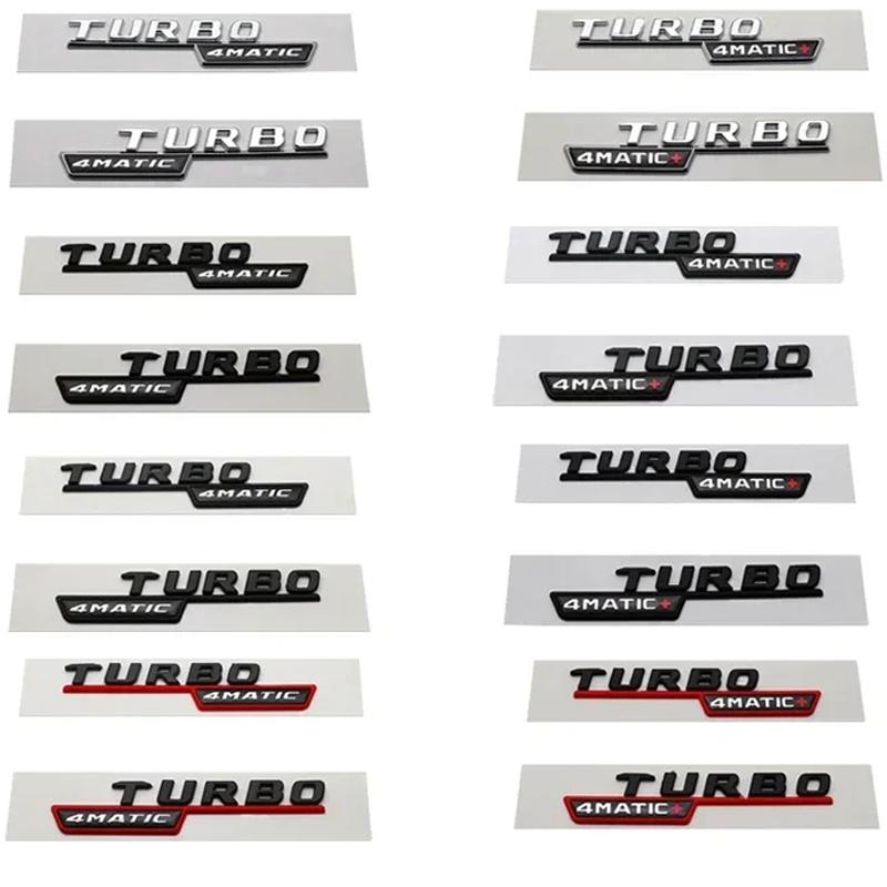 TURBO 4MATIC Plus Car Emblem Side Fender Badge Sticker Logo For Mercedes Benz AMG X247 C117 W117 GLE53 GLA45 A45 A35 CLA35 CLA45 qq1