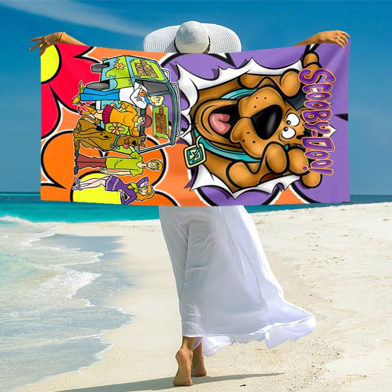 Halloween fantasy comedy adventure cartoon movie Scooby-Doo towel outdoor camping vacation swimming beach towel outdoor absorbent bath towel Y16