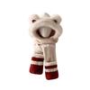 3 in 1 Hat Scarf Gloves Set Bear Ear Decor Thickened Plush Winter Hat Matching Scarf Gloves Function Cold Weather Outfit