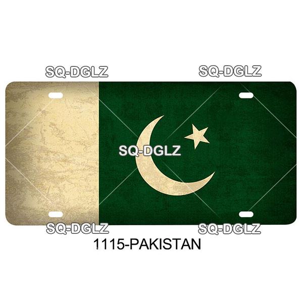 [SQ-DGLZ] M-P Country Flag 15x30cm Metal Sign Vintage Plaque Tin Sign Wall Decor For Bar Pakistan/Netherlands/Malaysia