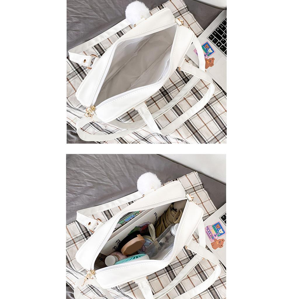 Shoulder Bag for Women PU Leather Itabag Transparent Bag JK Tote Bag Handbags Ita bag Crossbody Bag