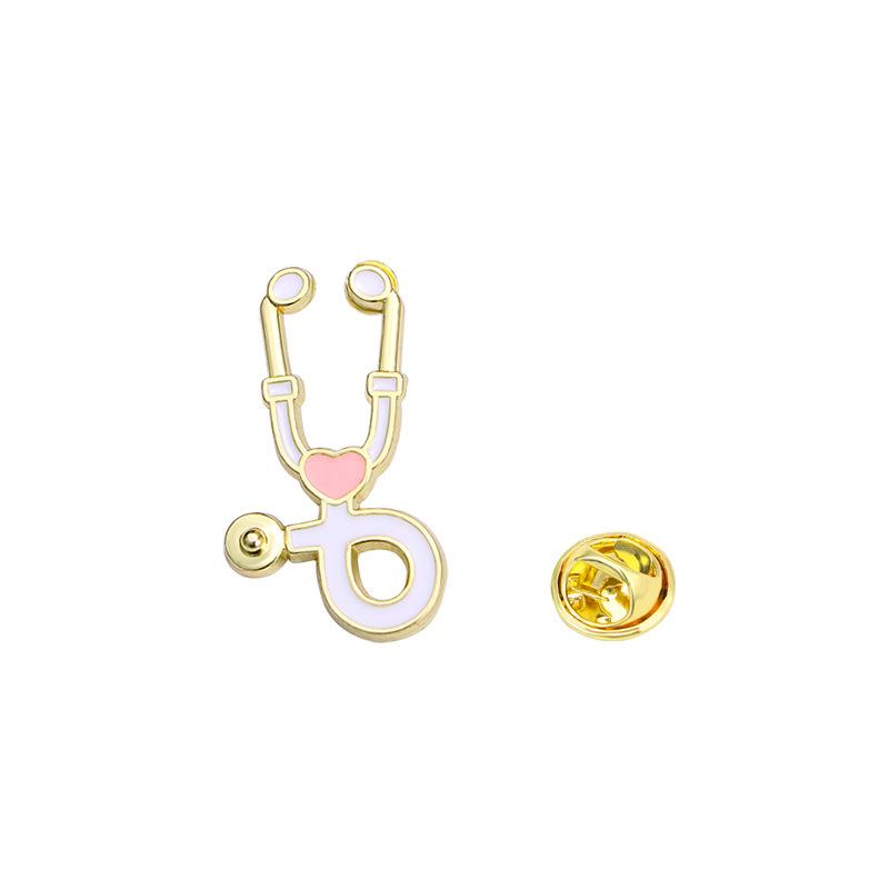 Kolekcja artykułów medycznych Broszka emaliowana Ambulans Strzykawka Stetoskop Odznaka Przypinka Szpitalny Lekarz Pielęgniarka Hurtownia