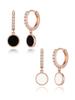 14K Circle Cubic One-Touch Earrings (Gold Filled) C24EGF124