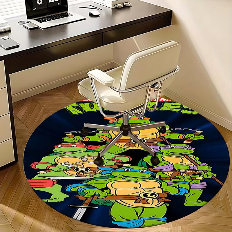 Teenage Mutant Ninja Turtles,TMNT Chair Mat Round Rug Office Carpet, Non Slip, Suitable for Living Rooms, Bedrooms,Decor1205749a