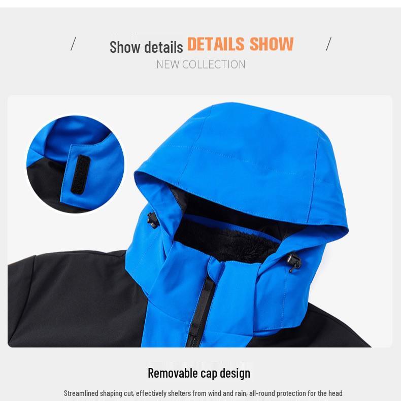 Spot Autumn/Winter Men's 330g Polar Fleece 3-in-1 Windbreaker: Thick, Protective Outdoor Jacket