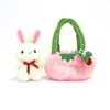 Cute Sales Plush Toy Outing Series Strawberry Rabbit White B0049