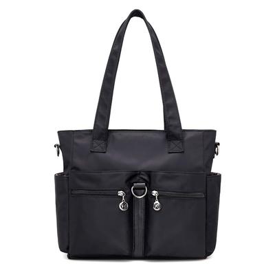 X-PASS Women's A4 Tote Bag, Waterproof, Nylon, Casual, Black, B61BLK