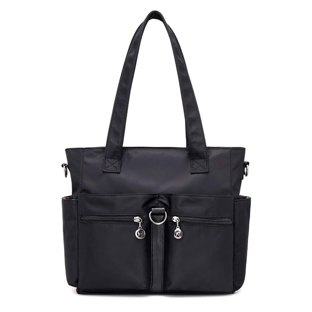 X-PASS Women's A4 Tote Bag, Waterproof, Nylon, Casual, Black, B61BLK