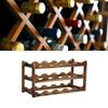 Wine Rack Pine Wood Wine Bottle Storage Shelf Display   Decor for Countertop Home