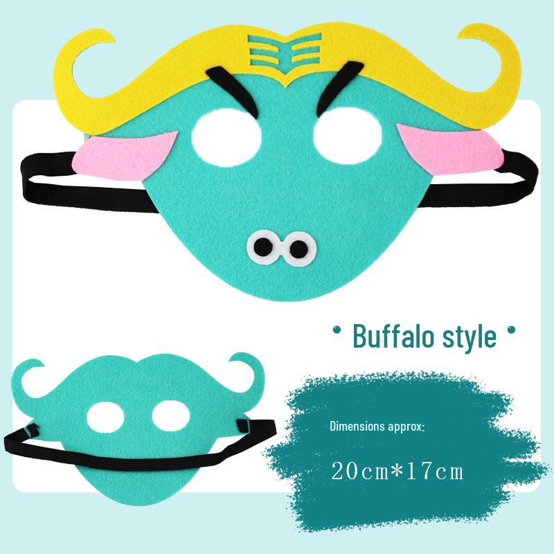 Children's Day Animal Masks: Frog & Tiger Cartoon Eye Masks for Kindergarten Performances
