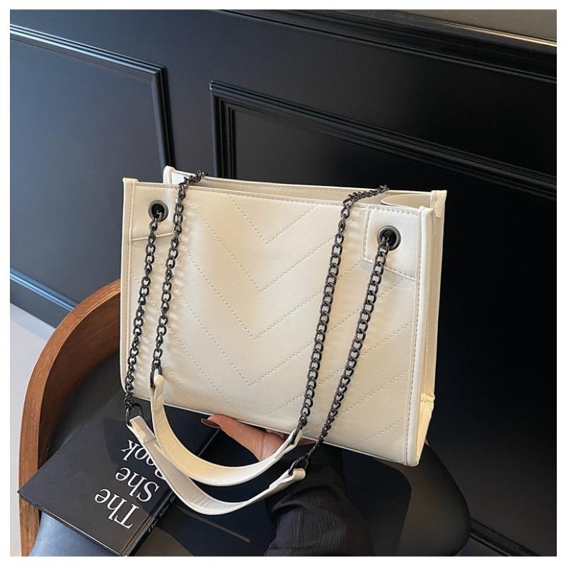 Casual Daily Messenger Bag Tote Chain Bag Women's Bag New Large-capacity Sewing Line Shoulder Bag