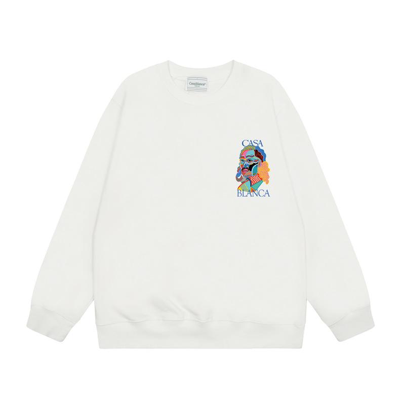 Casa spring and summer fantasy door starry sky castle casa letter long sleeve crew neck sweater couple T-shirt men and women couples