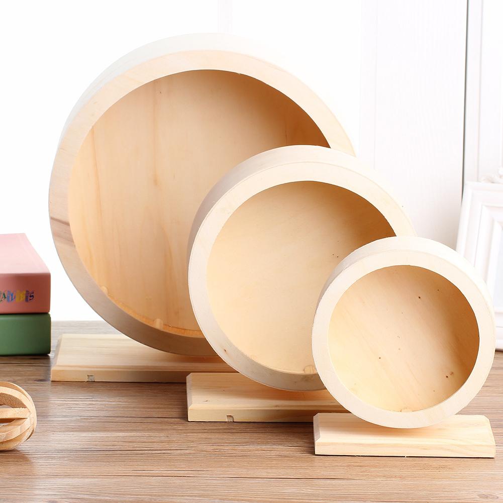 Hamster Roller Wheel Multipurpose Wood Silent Running Toy Non-toxic Wooden Silent Spinner for Hamster Mice Guinea Pigs