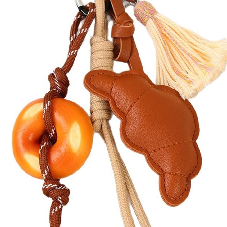 Doughnuts Braided Keychain Bag Charm Purse Handbag Bag Accessories Backpack Pendant Charm Car Keychain Hanging Ornament