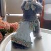 Fashion Dog Clothes Cute Cat Dress Pet Supplies Pet Plaid Lace Vest  Spring