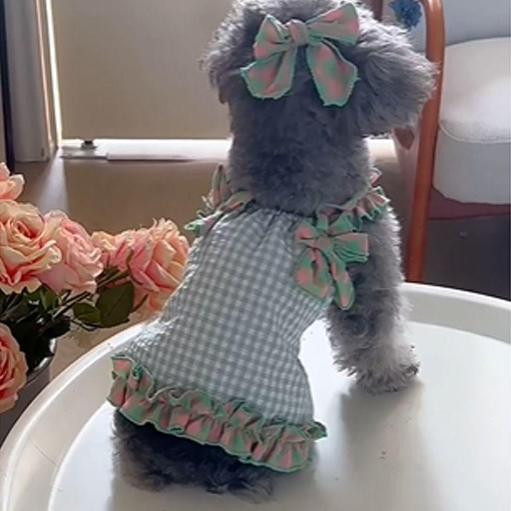 Soft Dog Clothes Cute Pet Summer Princess Skirt Comfortable Cat Dress  for Puppy Kittens