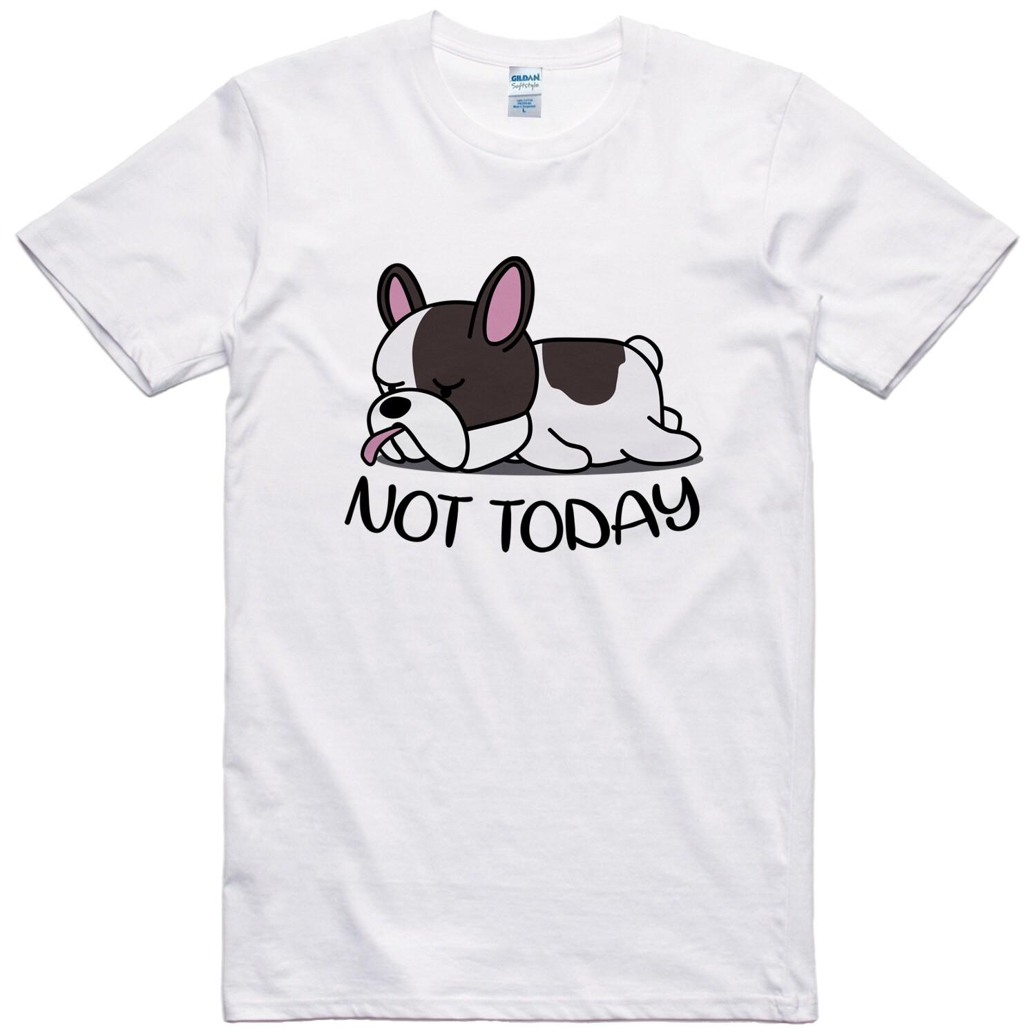 Funny T Shirt Puppy Dog Shirt Not Today Novelty Tee Gildan Premium Ring spun Top S разноцветный
