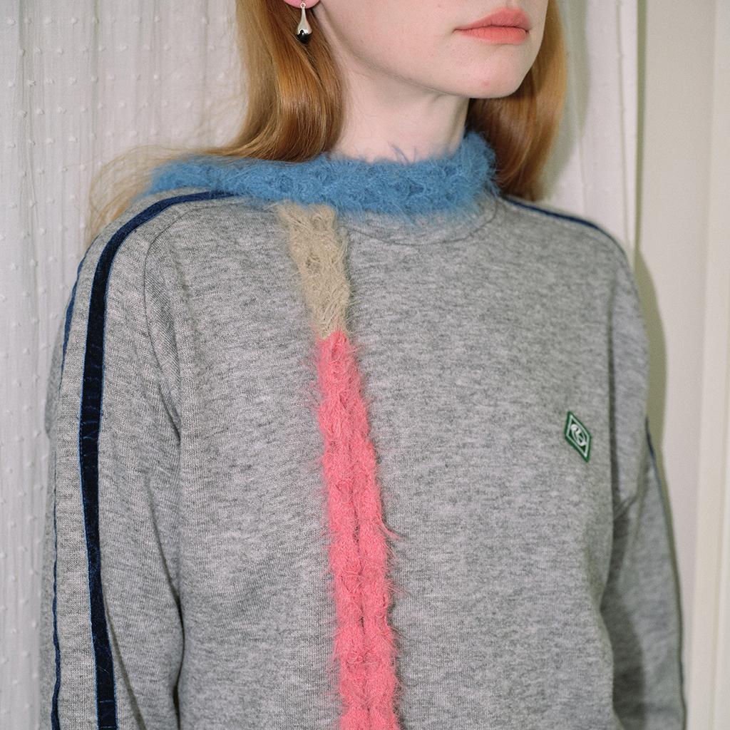 Colorful Stitching Hollow Decorative Striped Narrow Scarf for Women in Autumn and Winter Style with Soft Scarf