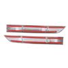 ABS Red Front Lower Grille Moulding Cover Racing Grill Middle Mesh Trim Strip Frame For Honda Pilot 2015- Car Accessories