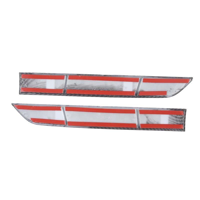 ABS Red Front Lower Grille Moulding Cover Racing Grill Middle Mesh Trim Strip Frame For Honda Pilot 2015- Car Accessories