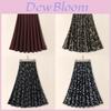 Ice Silk Floral Midi Skirt With Breathable Fabric For Middleaged Women Casual Wear