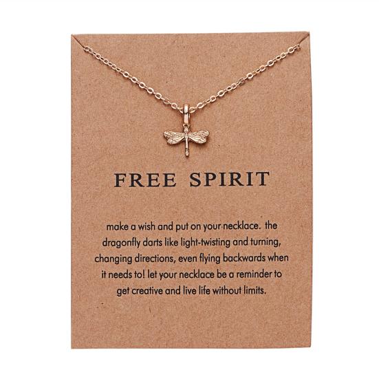 Women Pendant Alloy with Card Creative Mini Wing Shape Collarbone Chain Small Gift