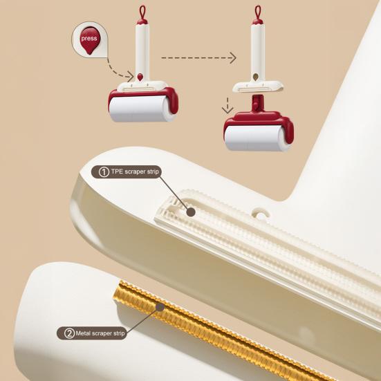 Lint Roller Tearable Replaceable Core Strong Adhesion High-Viscosity Paper Three-in-One Sticky Shaving Functions Pet Hair Lint Remover