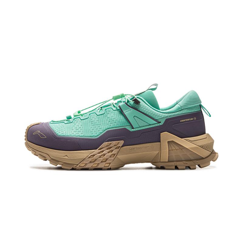 

new LiNing XuanChuan PRO Shock Absorbers Slip Resistant Abrasion Resistant Low top Hiking Shoes Unisex Green Purple 43