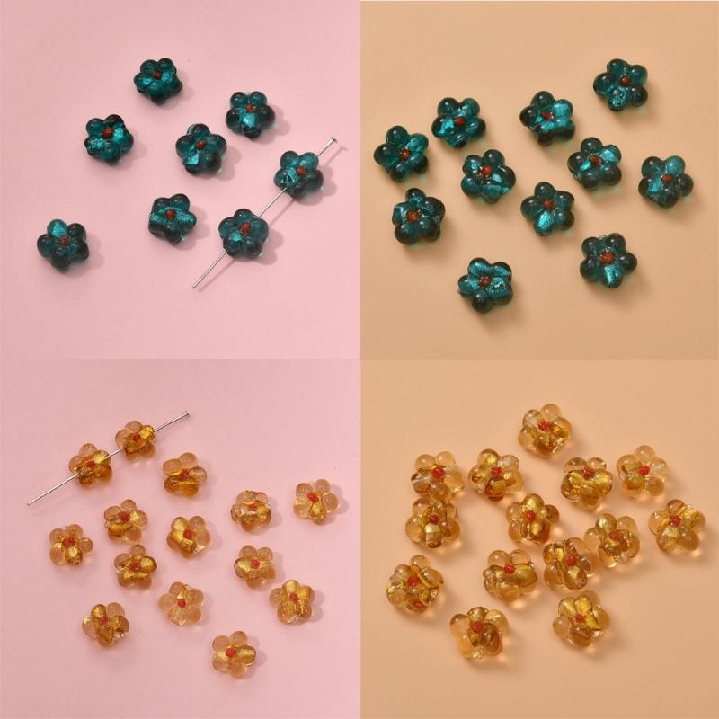 Beliebte farbige Glasur Farbe Blume DIY Zubehör Süße Anhänger DIY Handgemachtes Armband Halskette Ohrringe Materialien