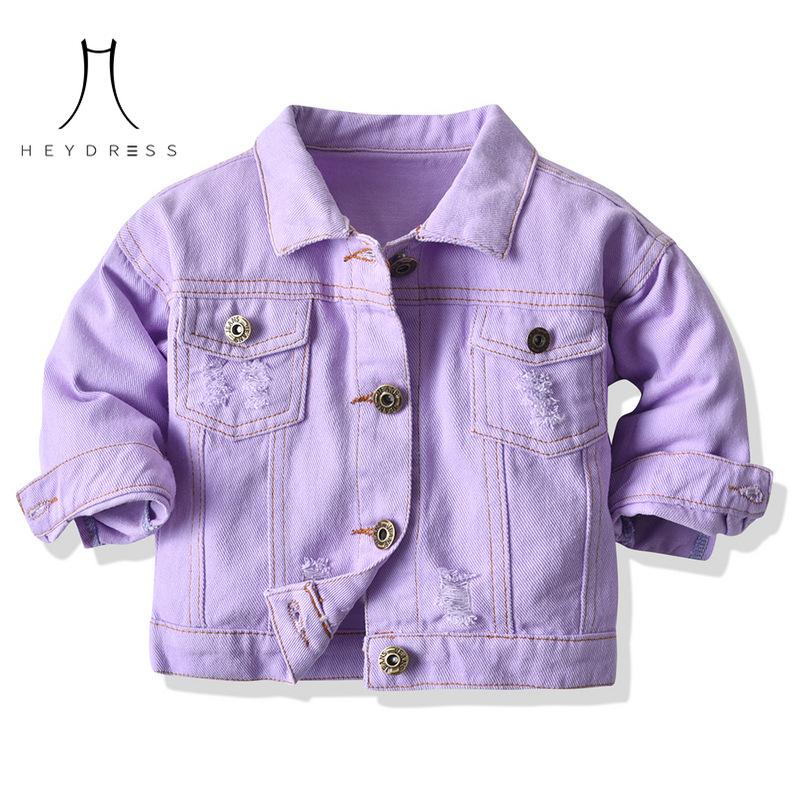 Korean-style Multi-color Tie-dye Short Denim Clothing New Children Lassel Long-sleeved Denim Jacket