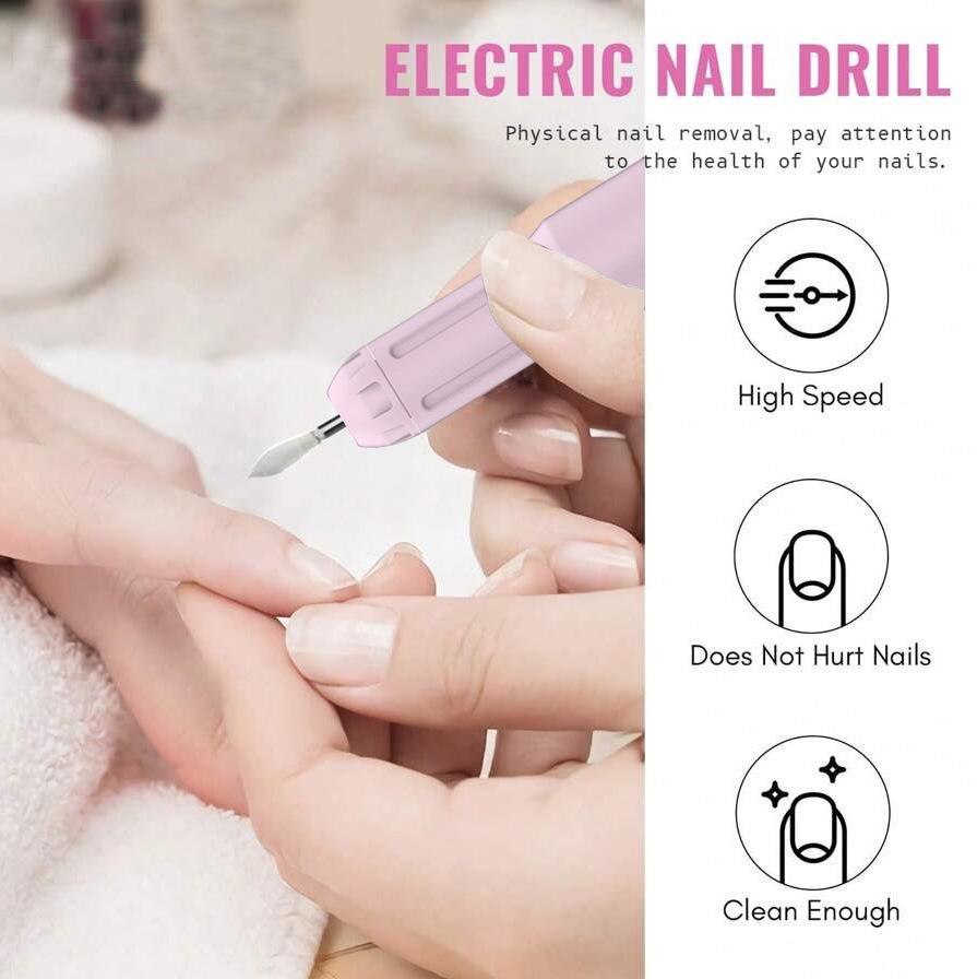 Electric 4-in-1 Nail Grinder & Manicure Tool: Integrated Nail & Dead Skin Remover with Polishing Function.