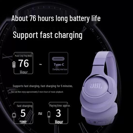 JBL TUNE 720BT Wireless Over-Ear Headphones with Pure Bass and Bluetooth 5.3.