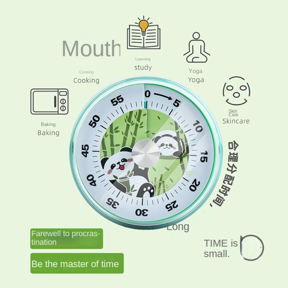Cute Mechanical Timer Penguin Analogue Clock Time Reminder Countdown Timer  Office