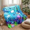 Ocean Life Adventure 56 Theme blanket Lightweight Warm Flannel Blanket Decorative Throw Blanket for Home Decoration