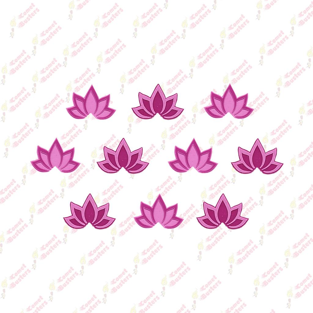 Comet Busters Handcrafted Pink Floral Lotus Bindis (BV1947)