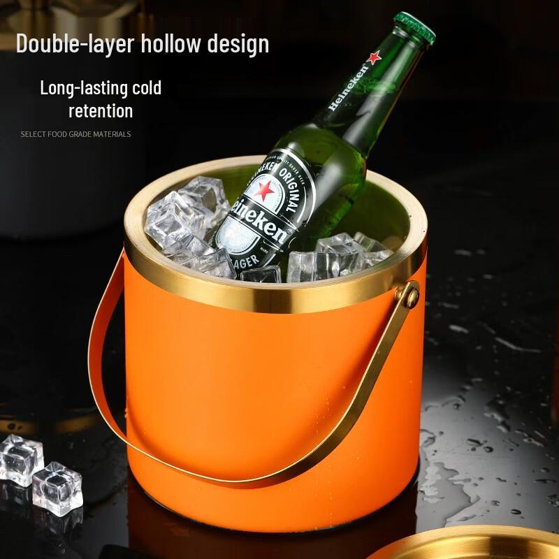 Hengmingtaihe Double-Wall Stainless Steel Ice Bucket